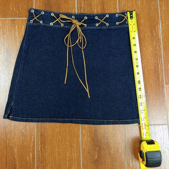 SOLD!!!!Vintage Cello Jean Mini Skirt Size Small - Picture 10 of 15